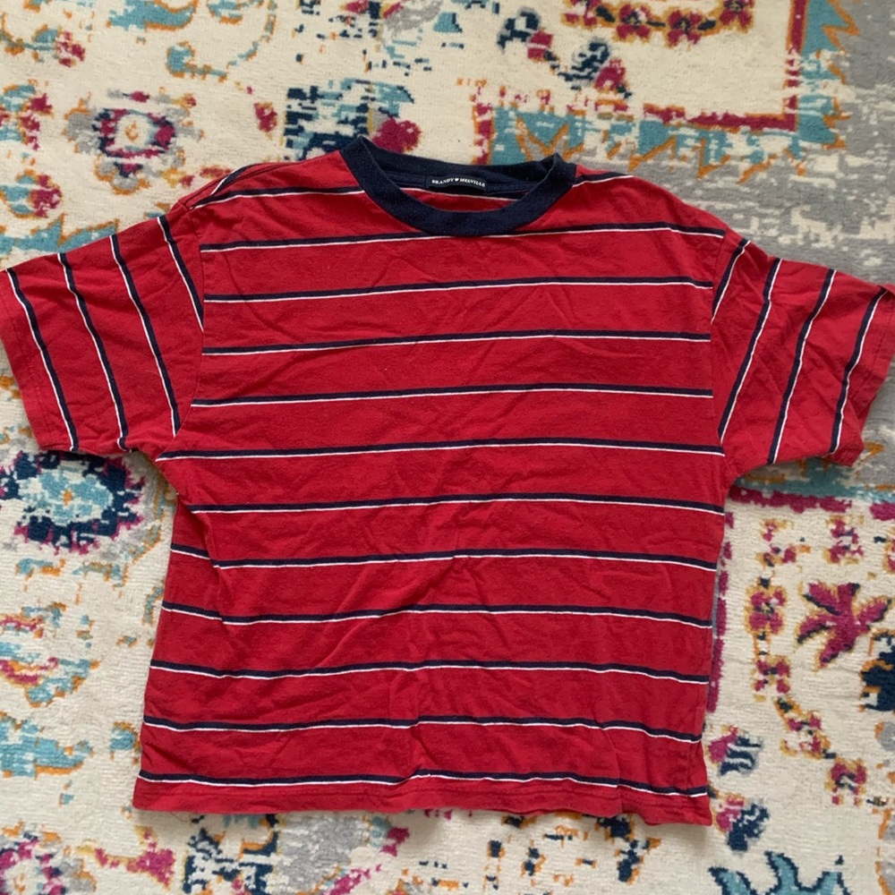Brandy Melville red striped tee